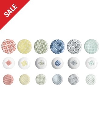 Farfurie pentru desert, 19,7 cm, portelan, gri, colectia Le Maioliche - GUZZINI 